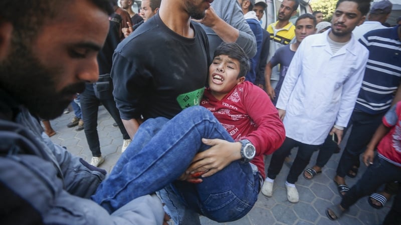 17 maraithe in ionsaí ar scoil i lár Stráice Gaza