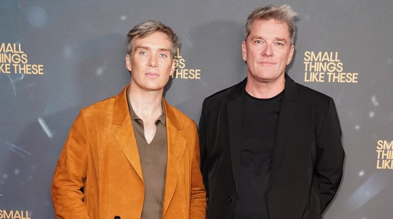 Cillian Murphy and producer Alan Moloney attend the Small Things Like These UK premiere at the Curzon Mayfair in London