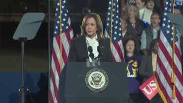 Harris speaks of 2021 US Capitol riots in White House rally