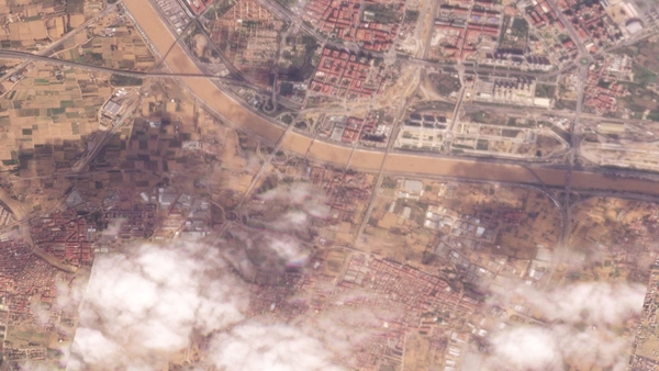 The images provided by commercial earth imaging provider, Planet Labs, were taken in the days since Tuesday