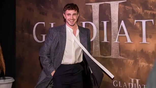 Mescal's Irish premiere ensemble also featured an undone white tie (Alamy/PA)
