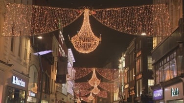 Christmas lights switched on in Grafton St