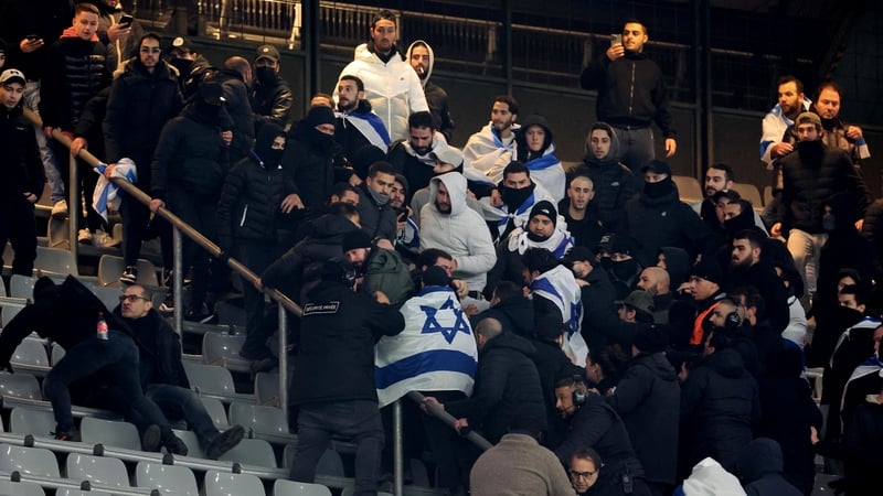 Israeli fans clash with stewards at Stade de France