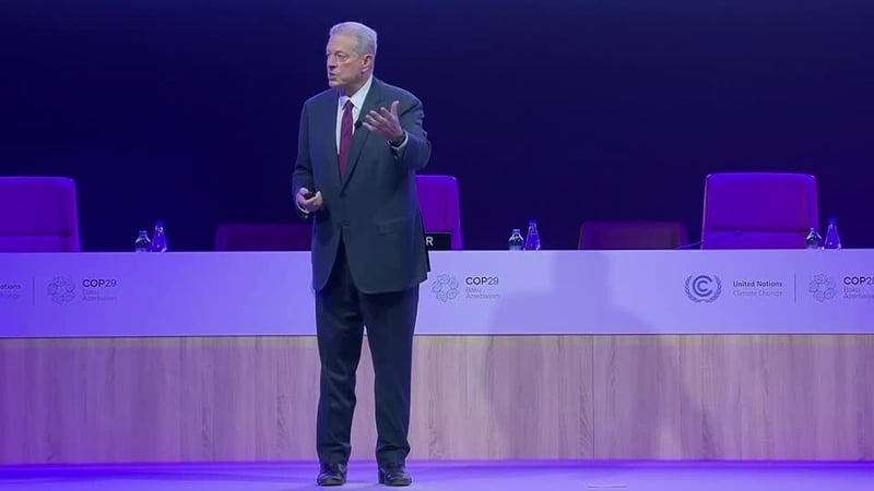 Al Gore slams fossil fuel industry in fiery COP29 speech