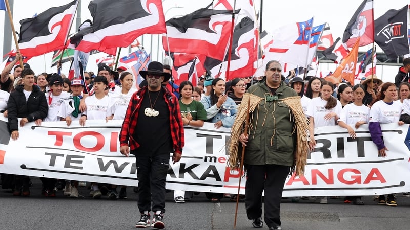 NZ Maori protest march reaches Wellington for rally