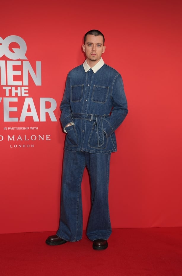 Asa Butterfield attends the GQ Men of the Year photocall at Kensington Roof Gardens