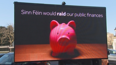 'Sinn Féin would raid our public finances', says Fine Gael piggy bank billboard