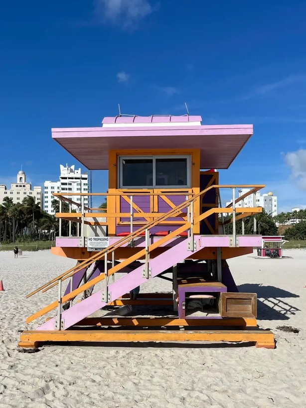 A lifeguard station on Miami's South Beach (Ben Mitchell/PA)