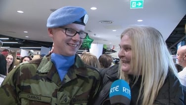 Irish UNIFIL troops arrive home at Dublin airport