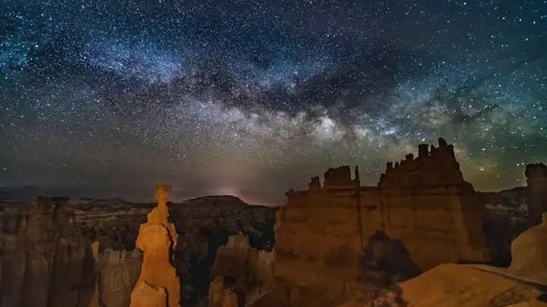 The Milky Way below sunset point in Bryce Canyon National Park (Alamy/PA)
