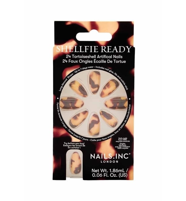 Tortoiseshell press on nail set