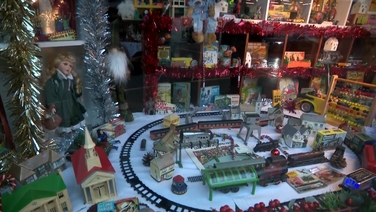 Vintage toys on display in Limerick shopfront