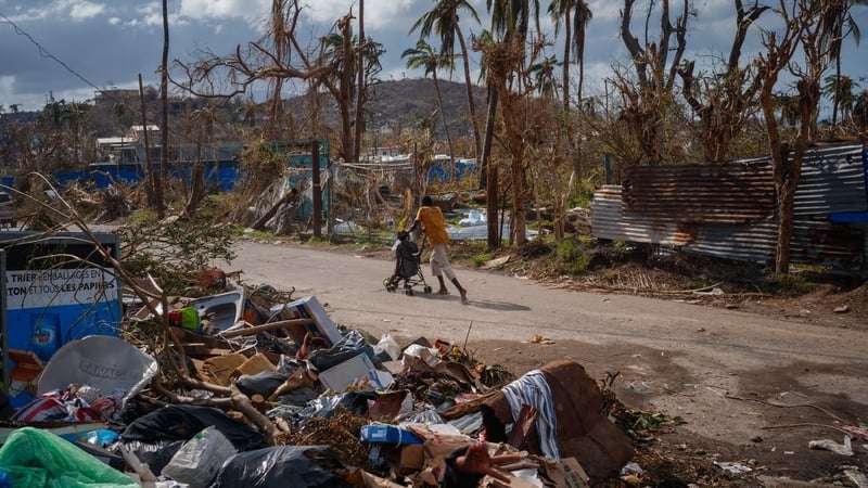 France's Macron Arrives In Cyclone-hit Mayotte