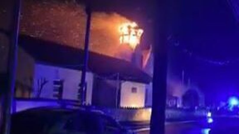 Church spire collapses after lightning strike in Clare