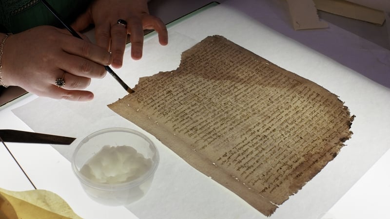 Conservation works begin on 650-year-old paper document