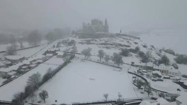 Heavy snow blankets the Rock of Cashel in Co Tipperary