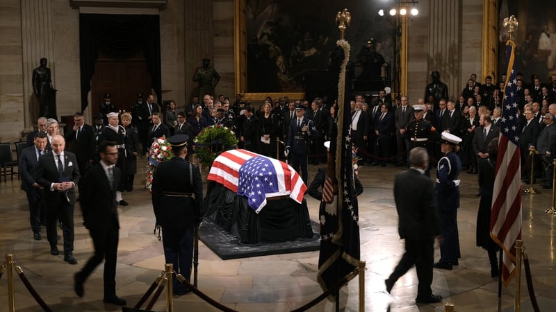 Former US president Carter lies in state after procession