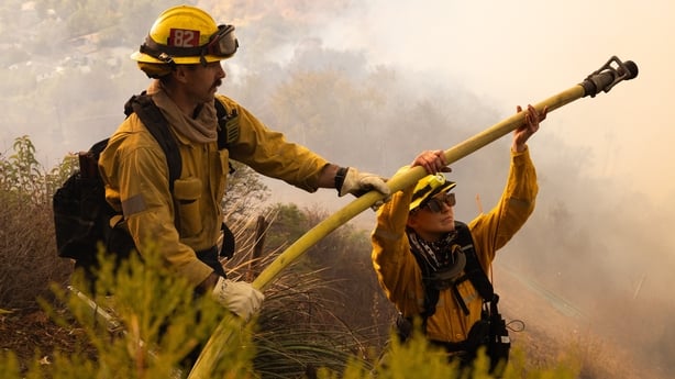 Firefighters battling the wildfires