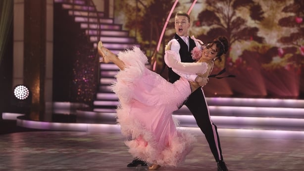 Kayleigh Trappe and Ervinas Merfeldas performing ‍a Viennese Waltz