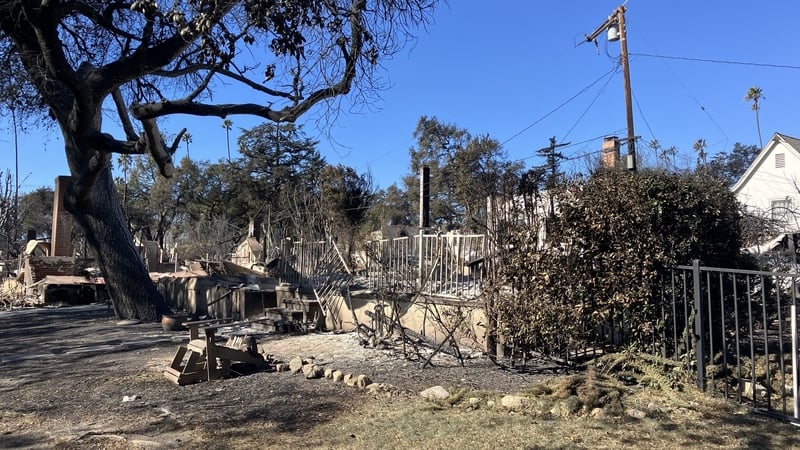 Scorched streets lie abandoned in eerily quiet LA suburbs