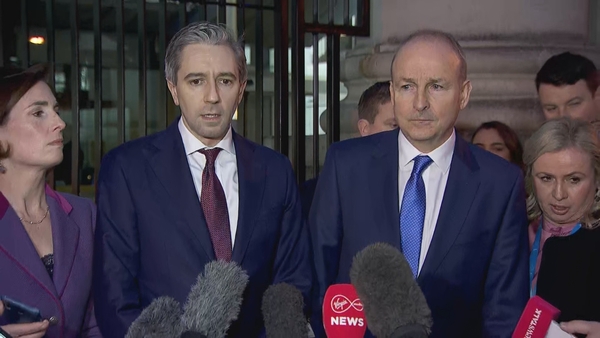 Micheál Martin (right) said it was a 'premeditated' and 'coordinated' effort by the opposition