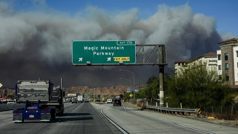 New wildfire breaks out north of LA, forces evacuations