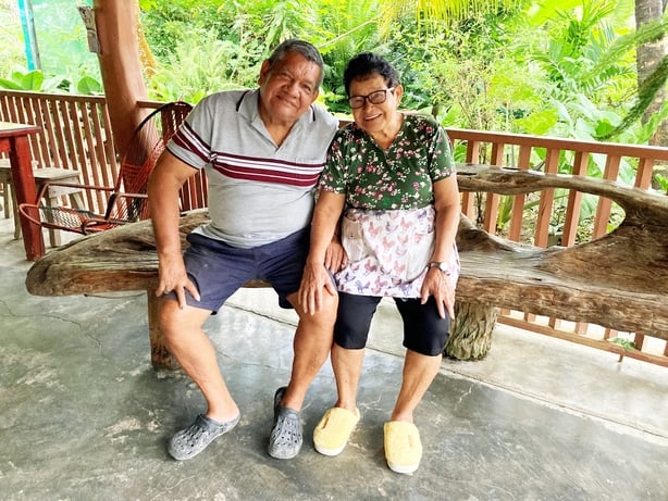 Berta Dalia and her husband, Jose (Hannah Stephenson/PA)