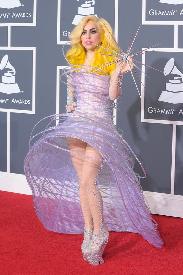 Lady Gaga arrives at the 52nd Annual GRAMMY Awards held at Staples Center