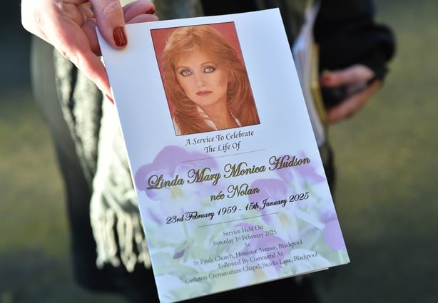 An order of service at St. Paul's Church in Blackpool for the funeral of Linda Nolan