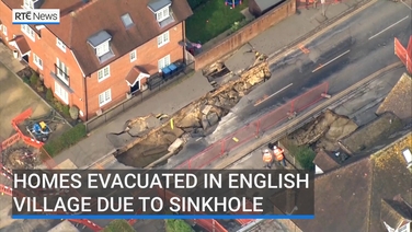Homes evacuated in English village due to sinkhole