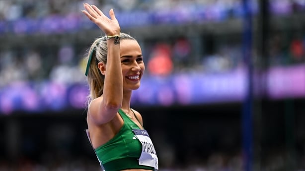 Sharlene Mawdsley of Team Ireland before the women's 400m round 1 at the Stade de France