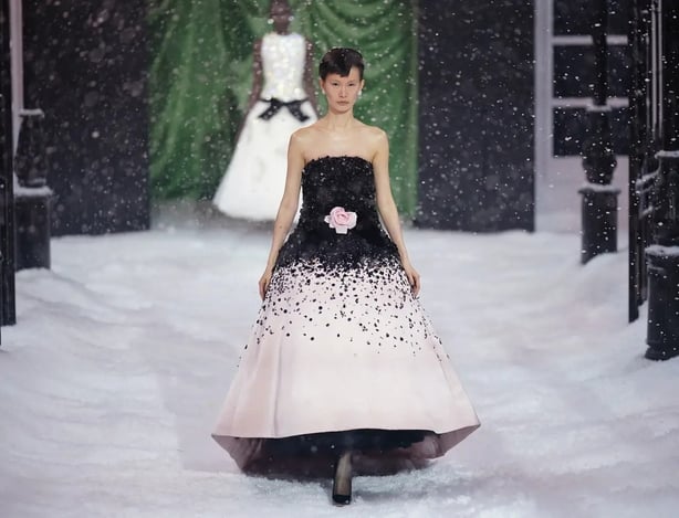 Dior's 'new look' re-emerged on the runway nearly 80 years later (Yui Mok/PA)