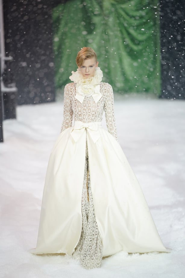 The overall colour palette was pared back this season (Yui Mok/PA)