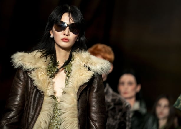 Models on the catwalk during the Burberry show at Tate Britain, London, during London Fashion Week. Picture date: Monday February 24, 2025.