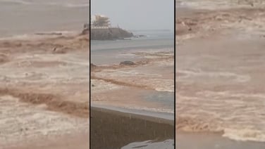 Moment flash floods washes car away in Gran Canaria