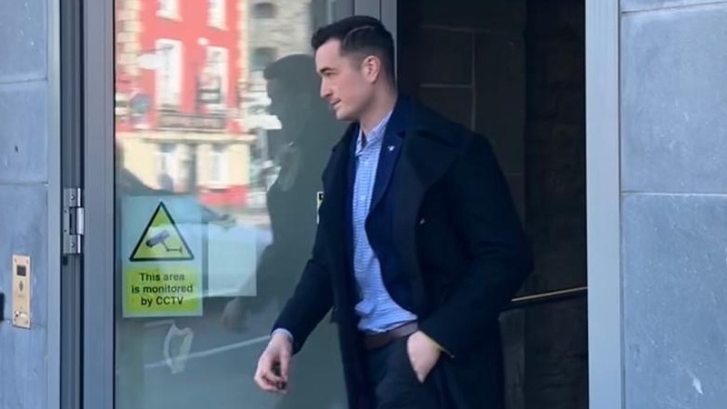 Kyle Hayes seen leaving the courthouse this morning