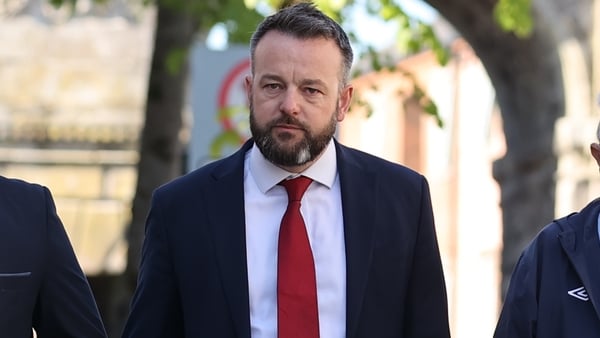 Former SDLP leader Colum Eastwood arriving at court in Derry this morning