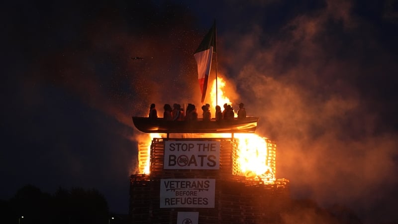 Co Tyrone bonfire lit as PSNI investigate 'hate incident'