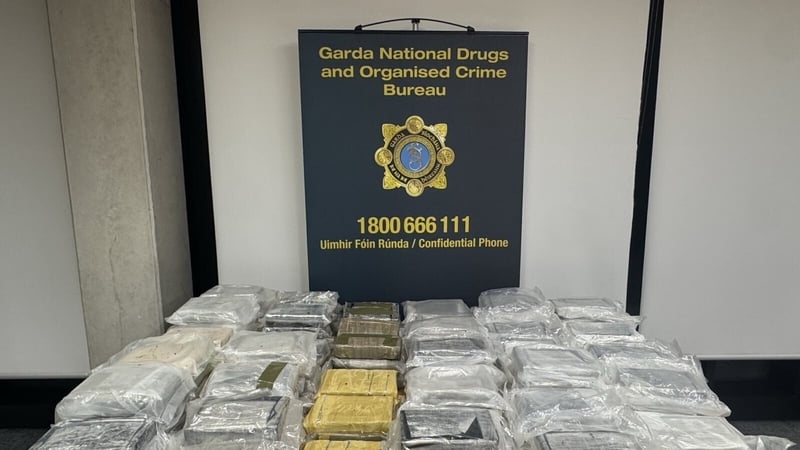 Suspected cocaine worth €8m seized by gardaí in Co Laois Suspected cocaine worth €8m seized by gardaí in Co Laois