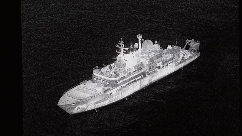 Russian spy ship discovered off coast of Scotland