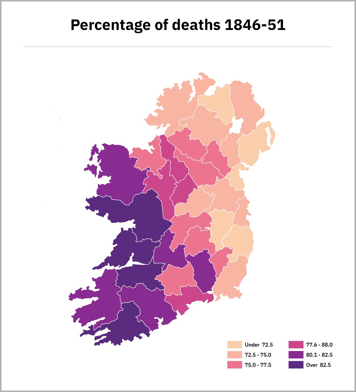 potato famine map