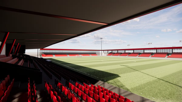 The proposed new Showgrounds facility would redevelop two stands and build one new stand, as well as the existing Treacy Avenue side