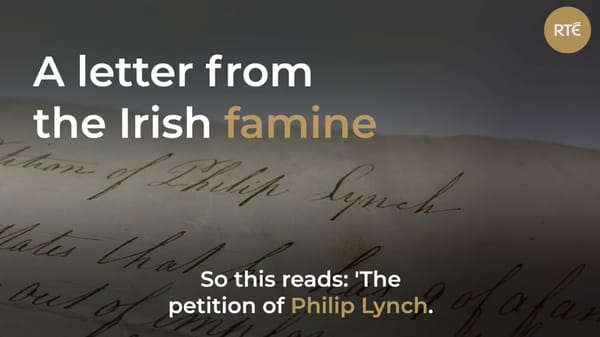 A letter from the Irish famine