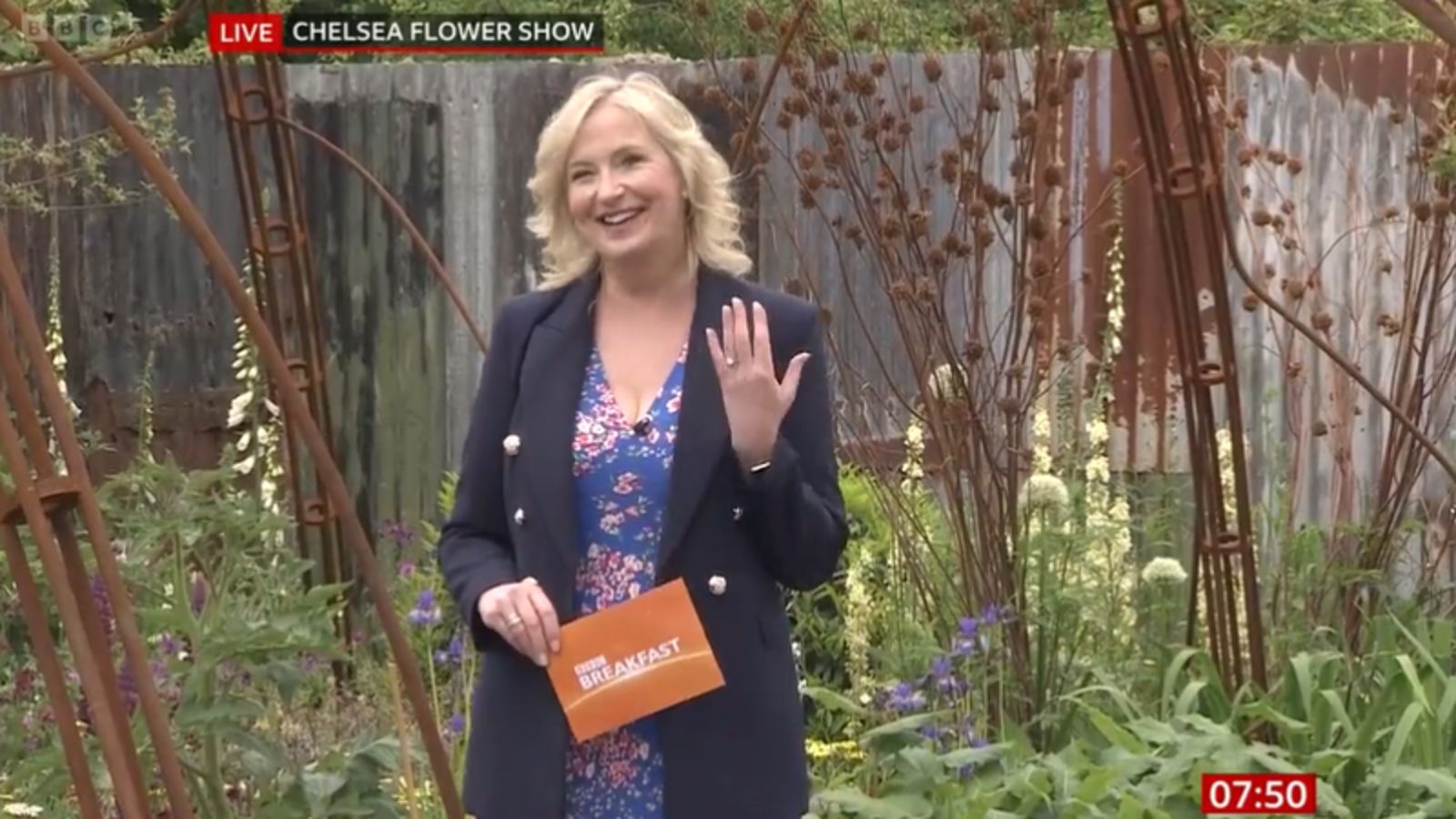 BBC's Carol Kirkwood reveals engagement live on air