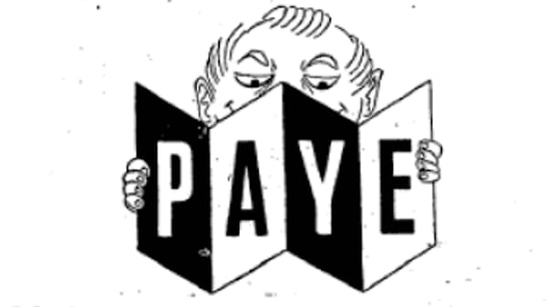 A four letter word: the cover of the 1960 Employee's Guide to Pay as you Earn